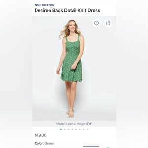 Nine Britton Green Knit Dress